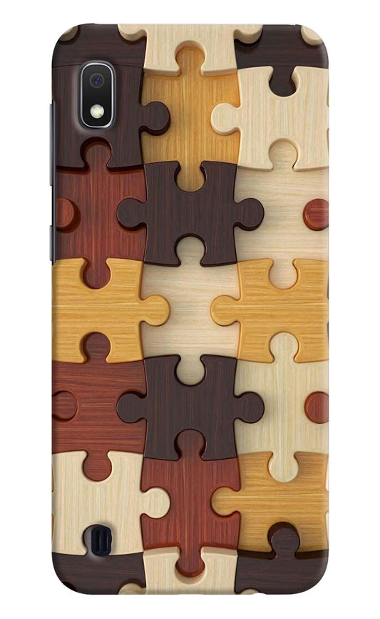 Wooden Puzzle Samsung A10 Hard Case Back Cover by Casekaro