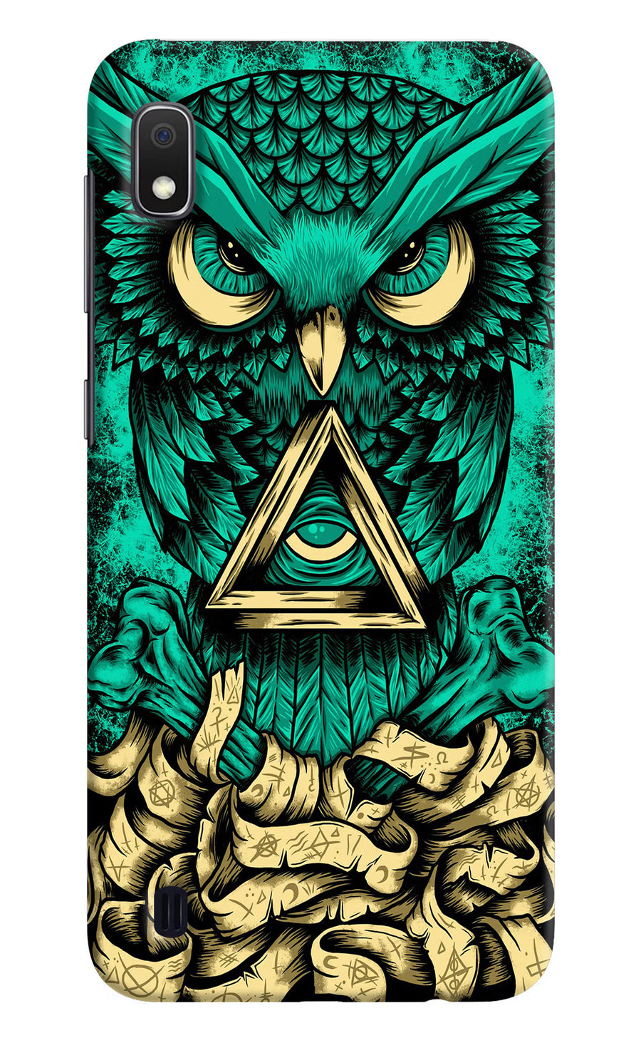Green Owl Samsung A10 Back Cover, Hard case