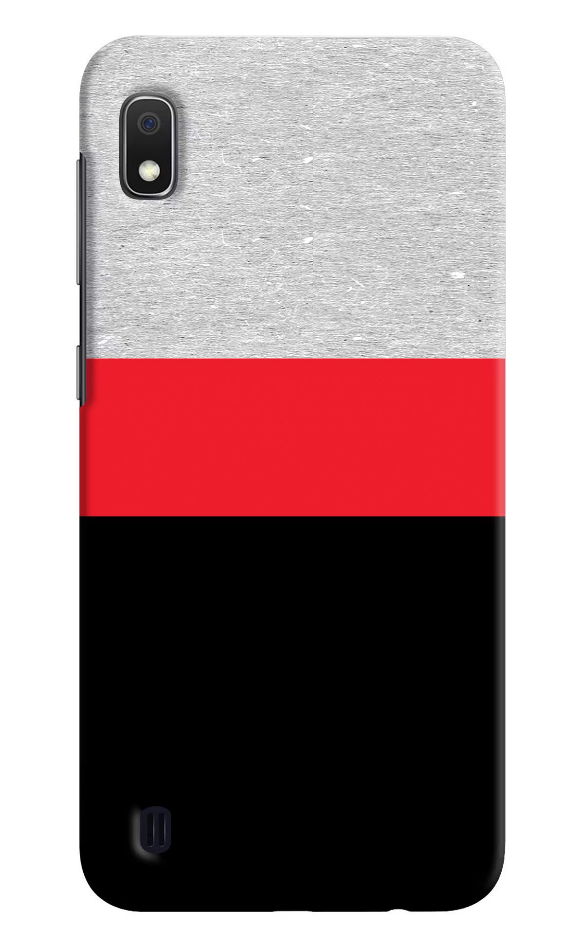 Tri Color Pattern Samsung A10 Hard Case Back Cover by Casekaro