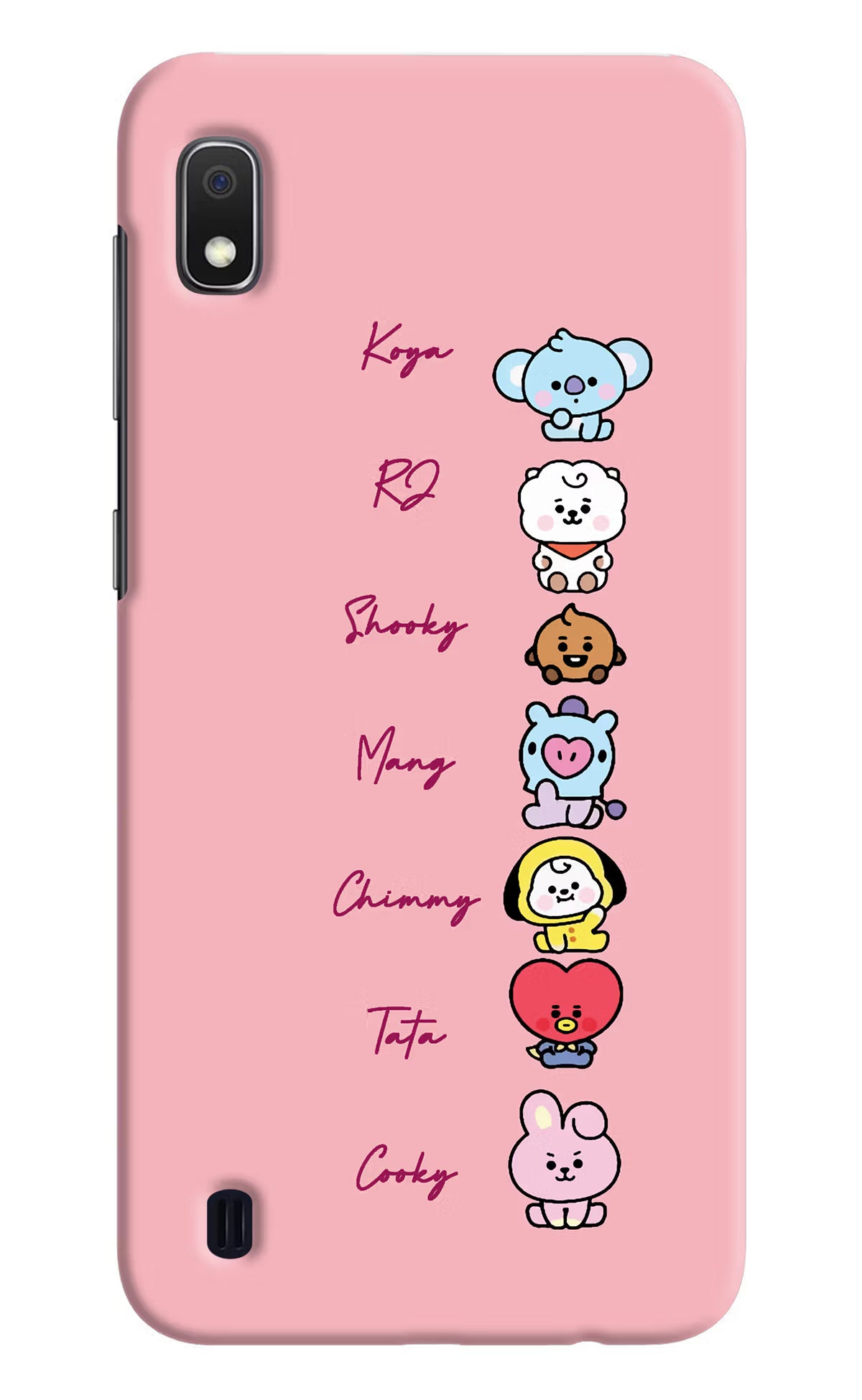 BTS names Samsung A10 Hard Case Back Cover by Casekaro