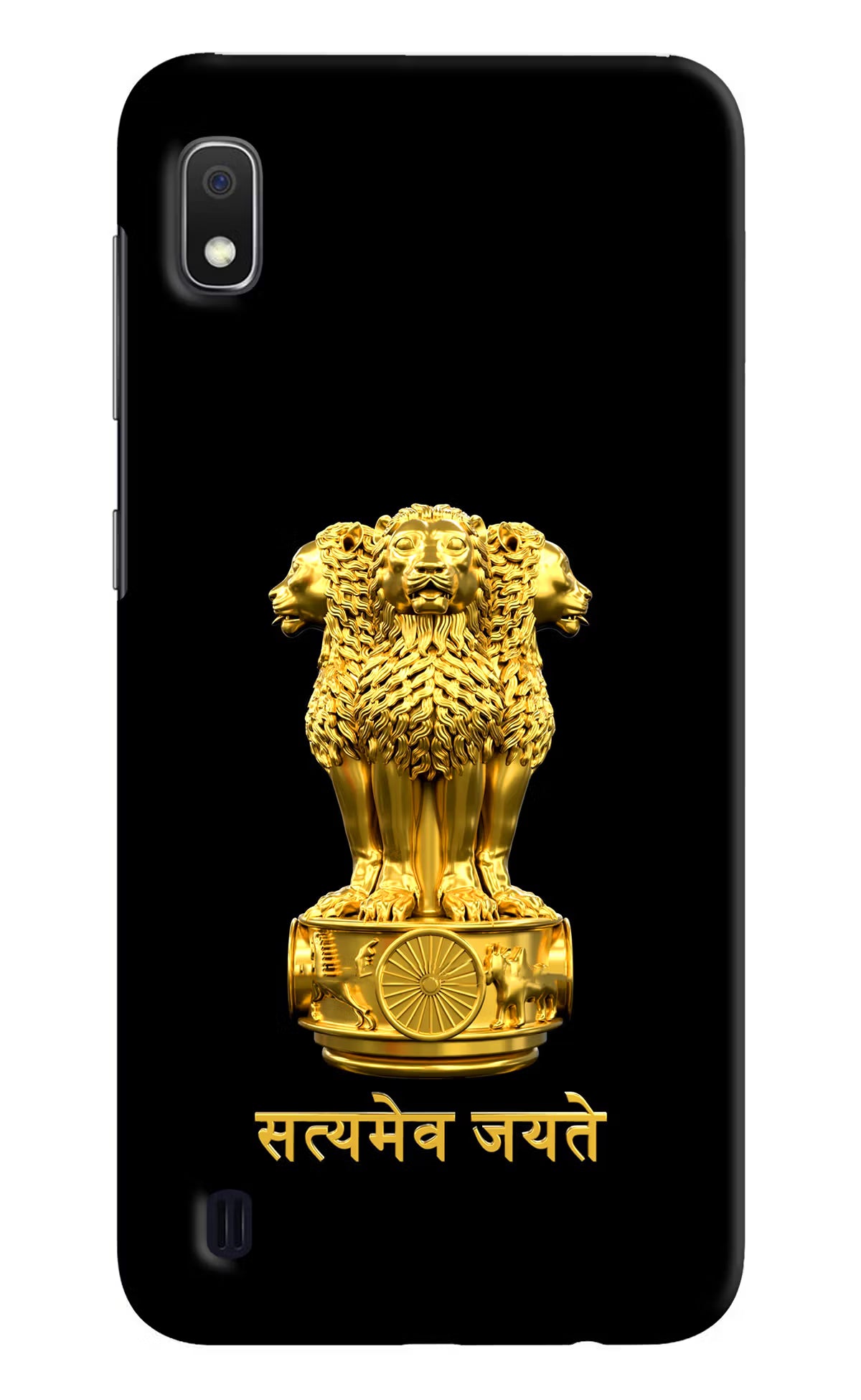 Satyamev Jayate Golden Samsung A10 Hard Case Back Cover by Casekaro