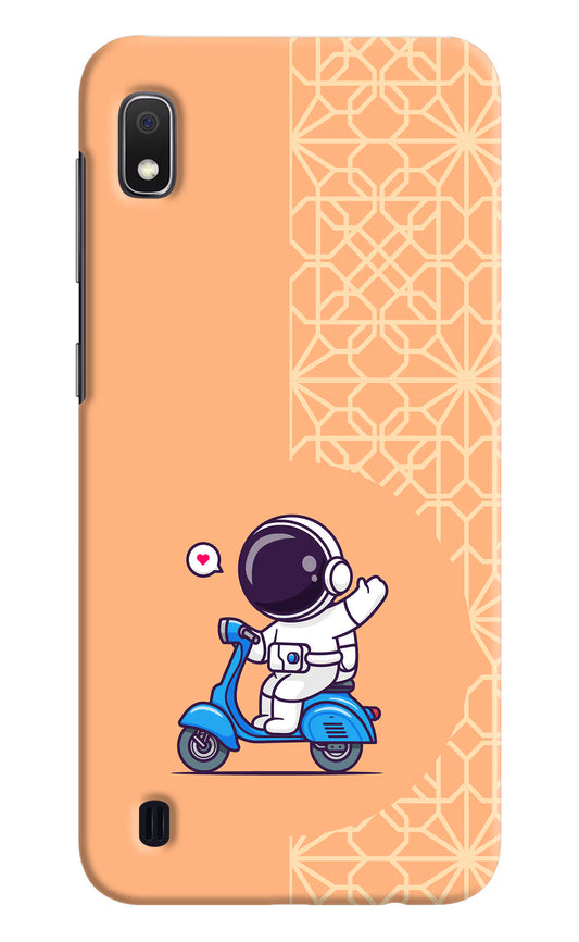 Cute Astronaut Riding Samsung A10 Hard Case Back Cover by Casekaro
