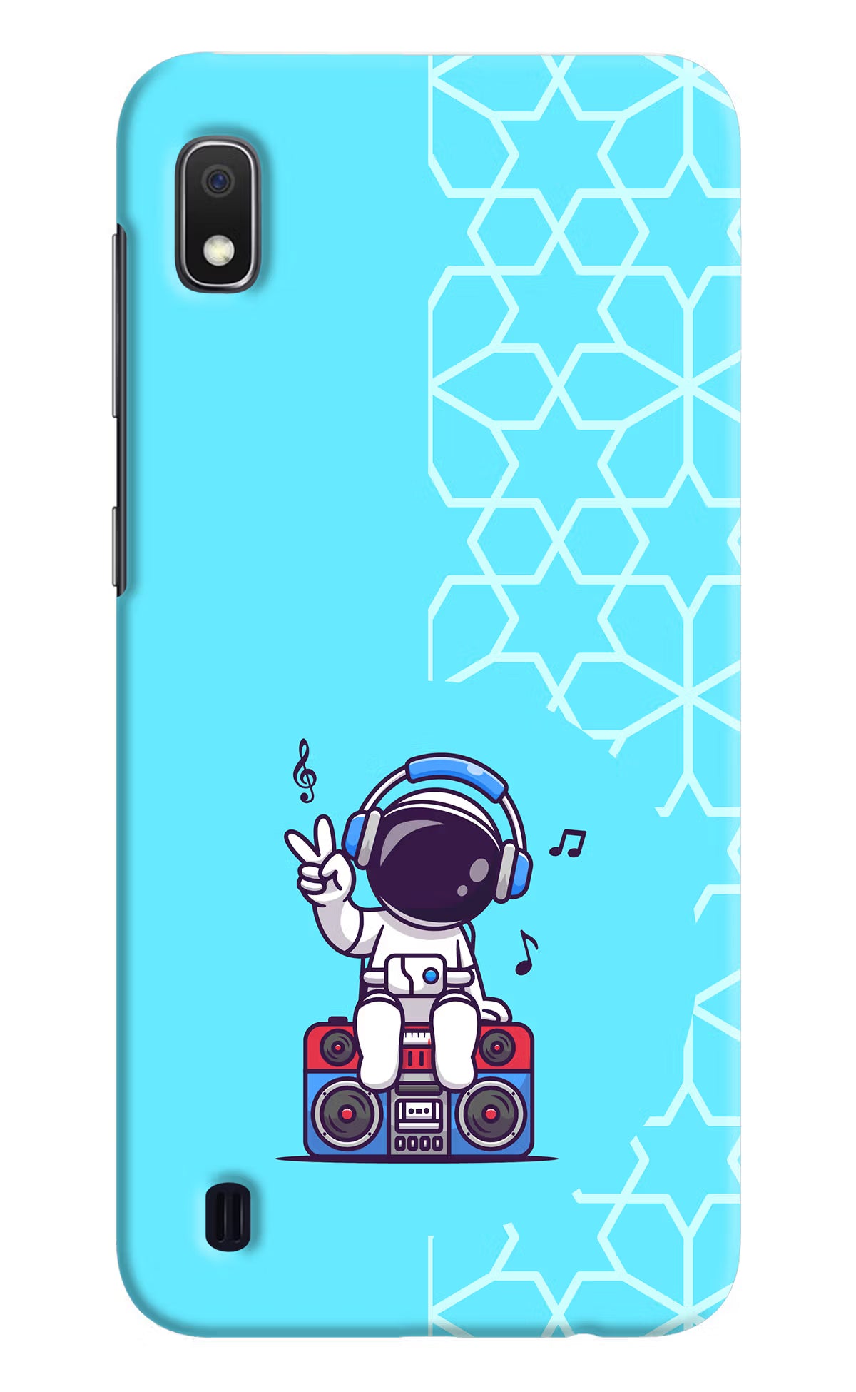 Cute Astronaut Chilling Samsung A10 Hard Case Back Cover by Casekaro