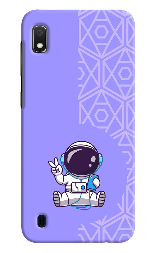 Cute Astronaut Chilling Samsung A10 Hard Case Back Cover by Casekaro