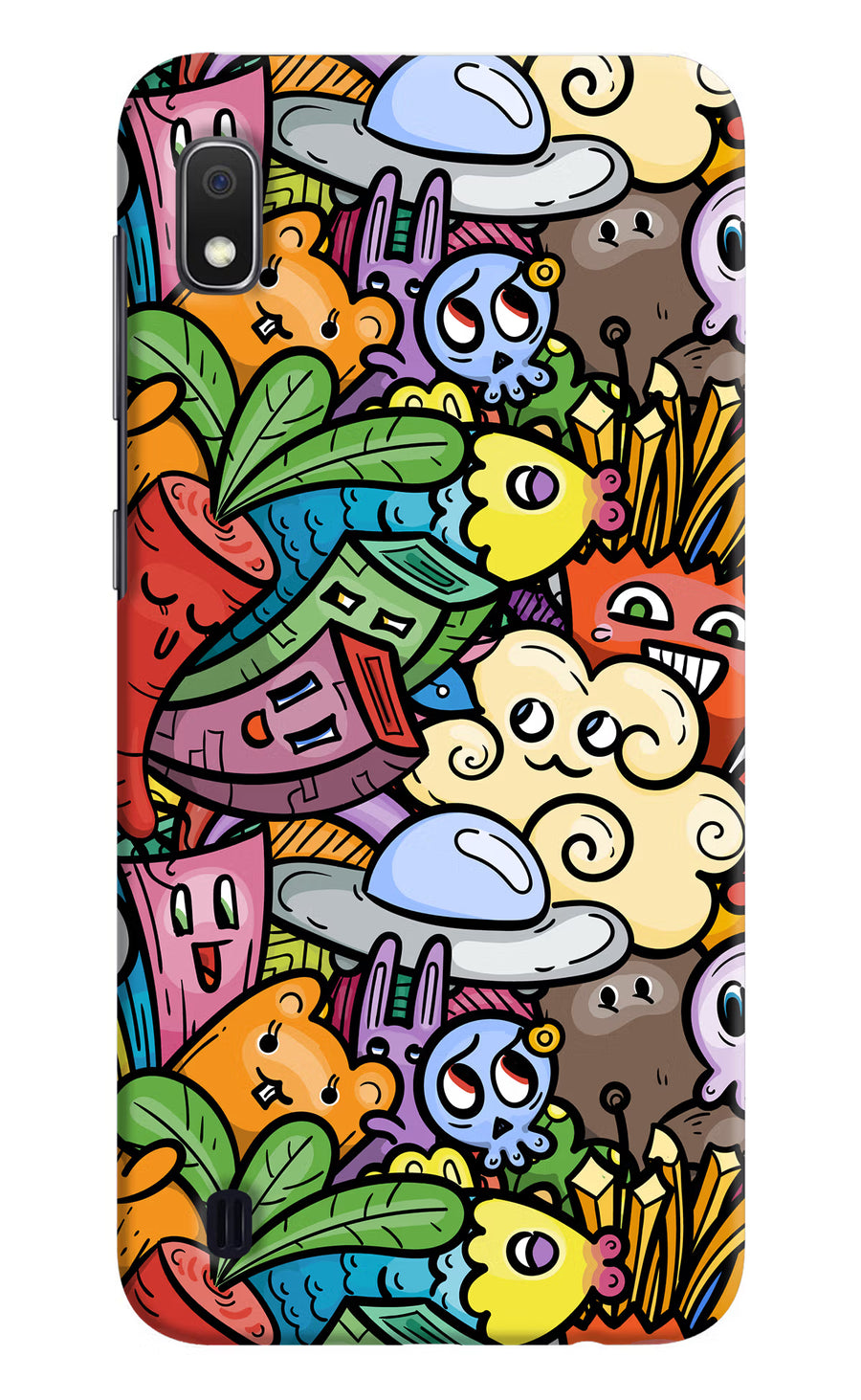 Veggie Doodle Samsung A10 Back Cover, Hard case