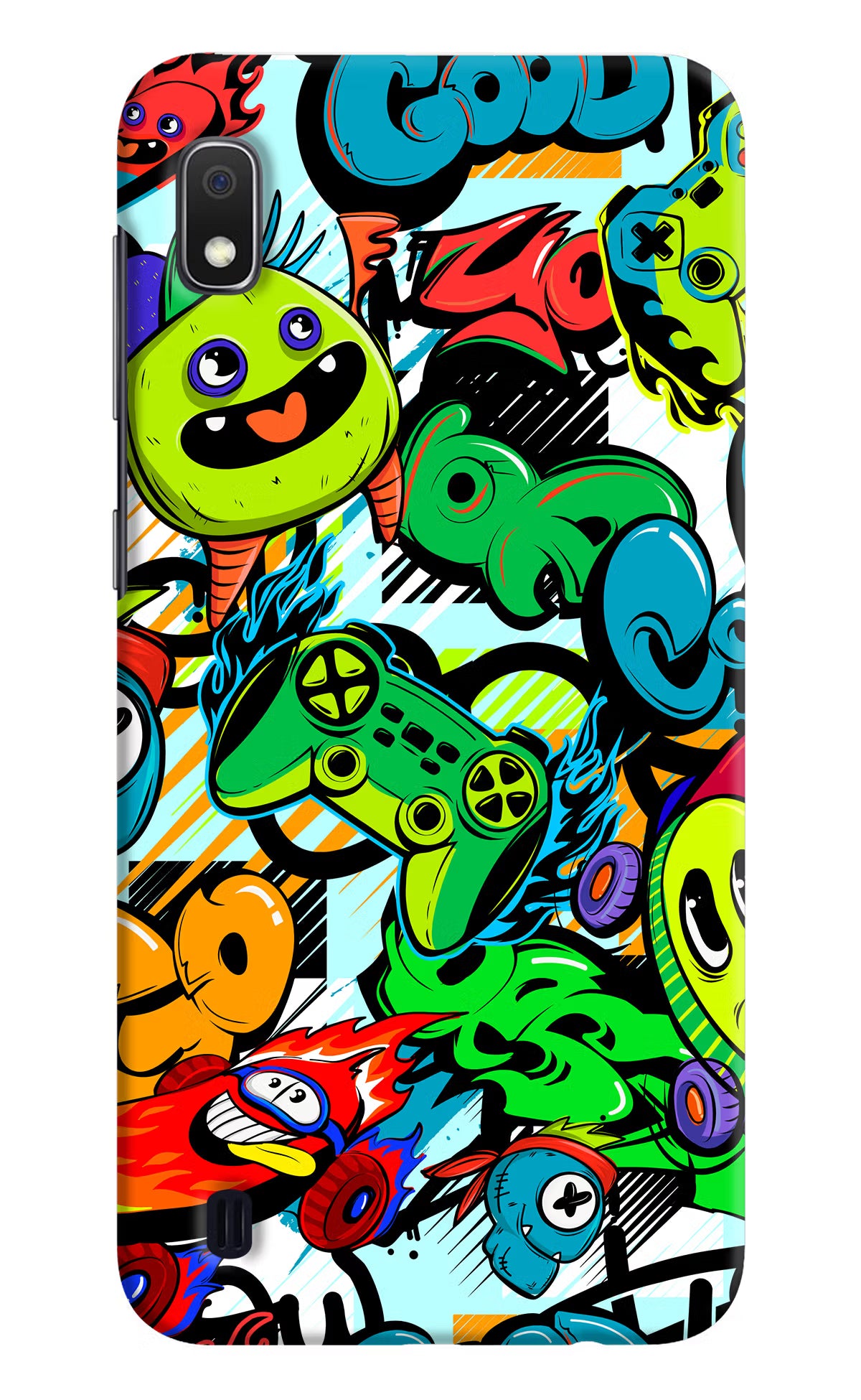 Game Doodle Samsung A10 Hard Case Back Cover by Casekaro