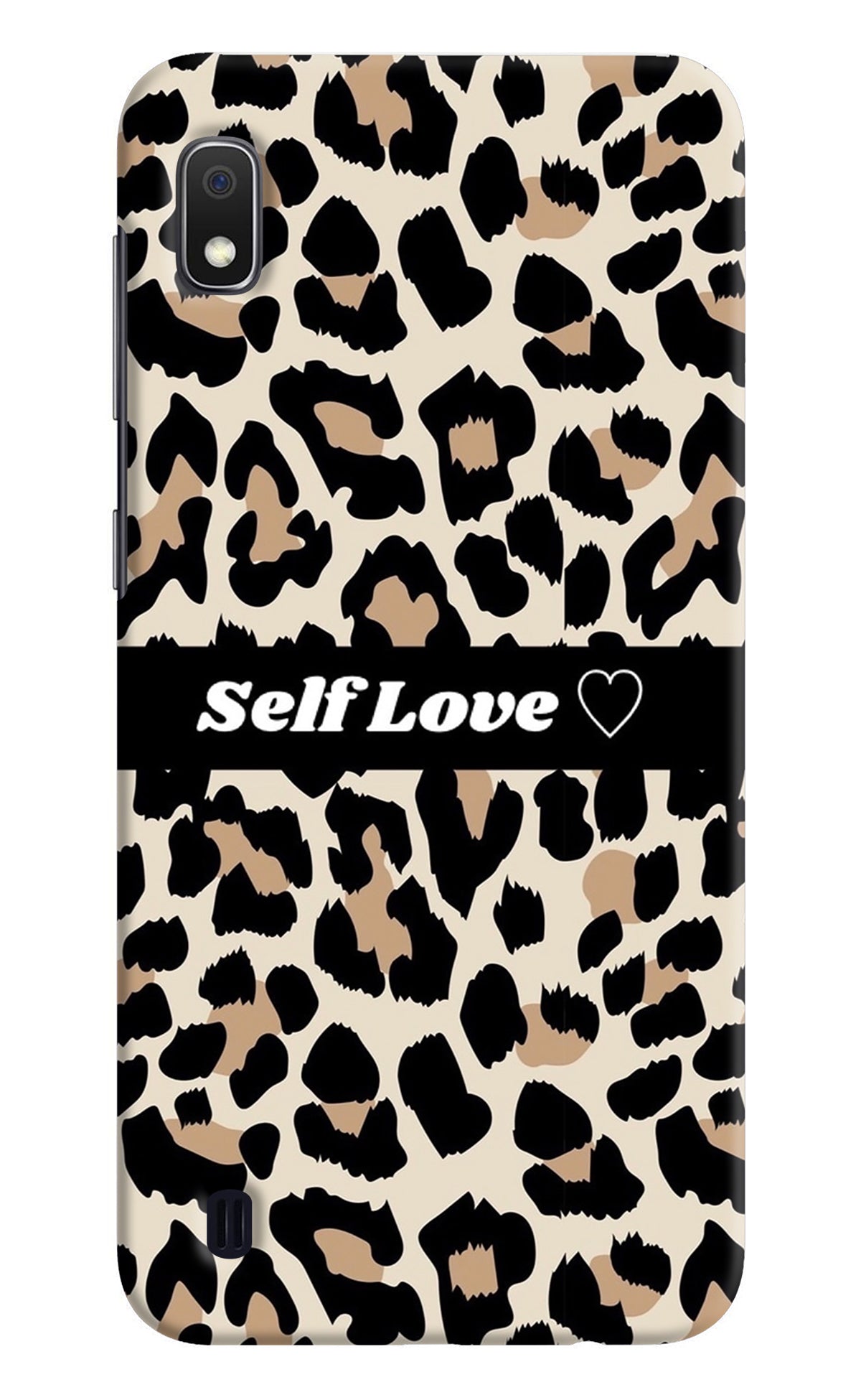 Leopard Print Self Love Samsung A10 Back Cover