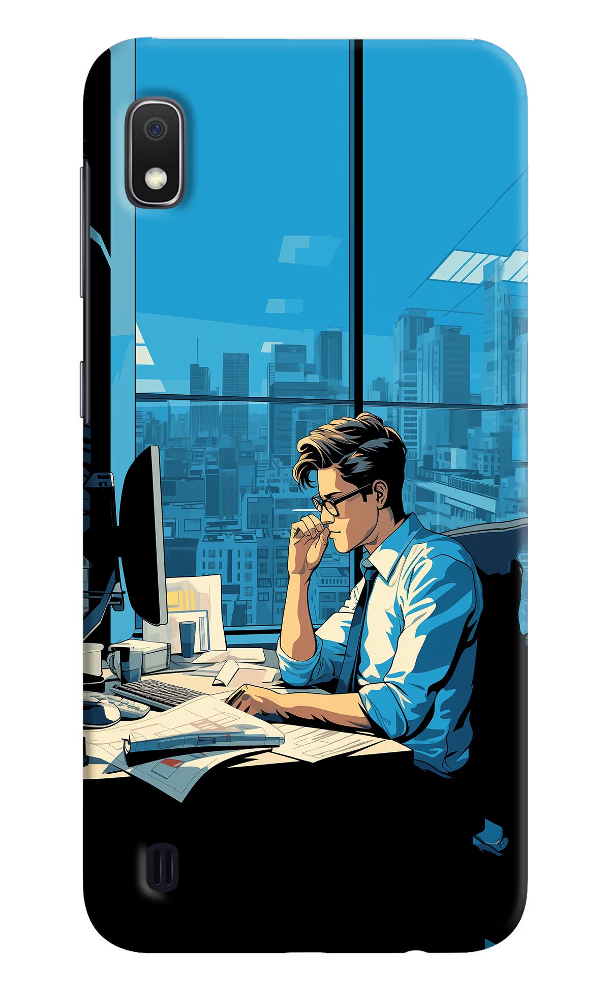 Focused Hustler (AI Generated) Samsung A10 Hard Case Back Cover by Casekaro