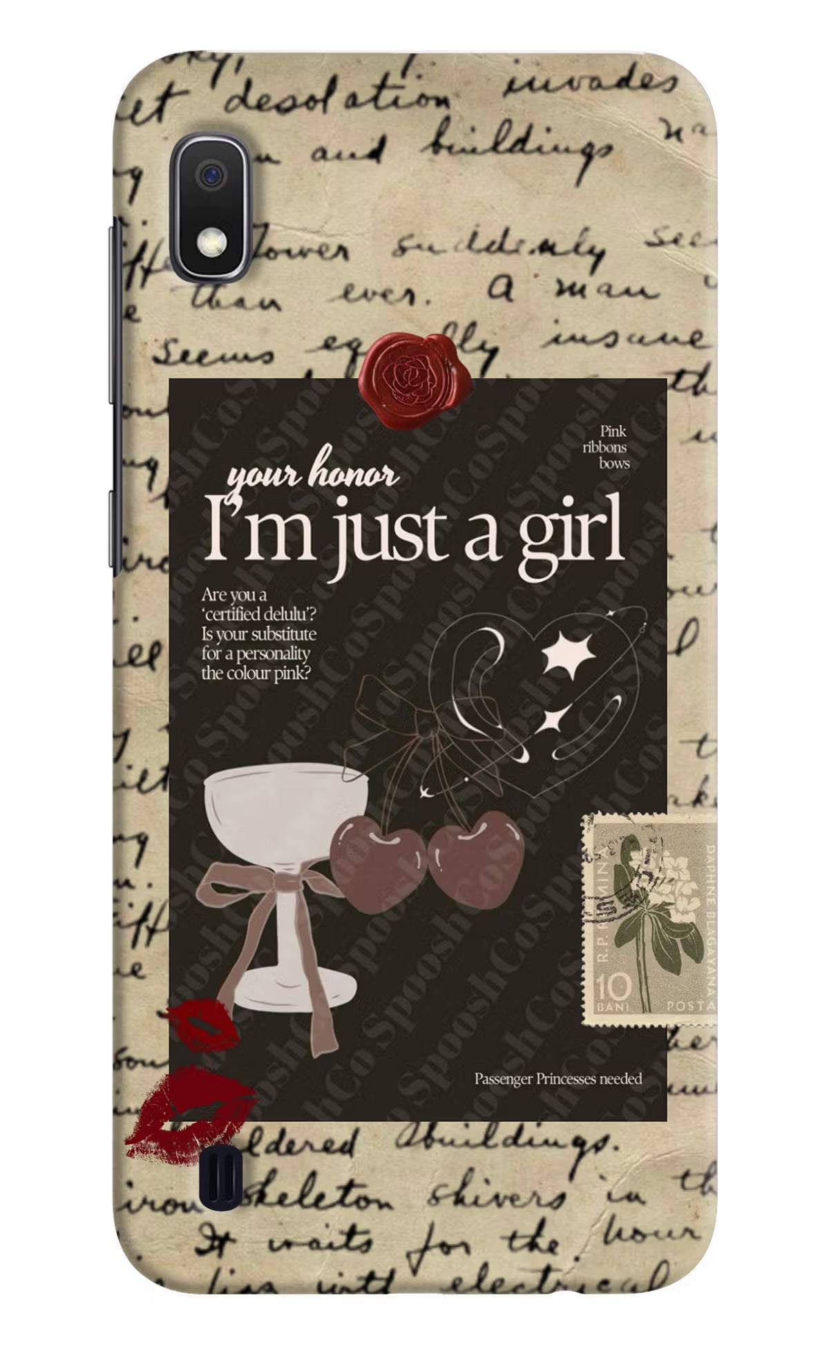 I am just a girl Samsung A10 Hard Case Back Cover by Casekaro