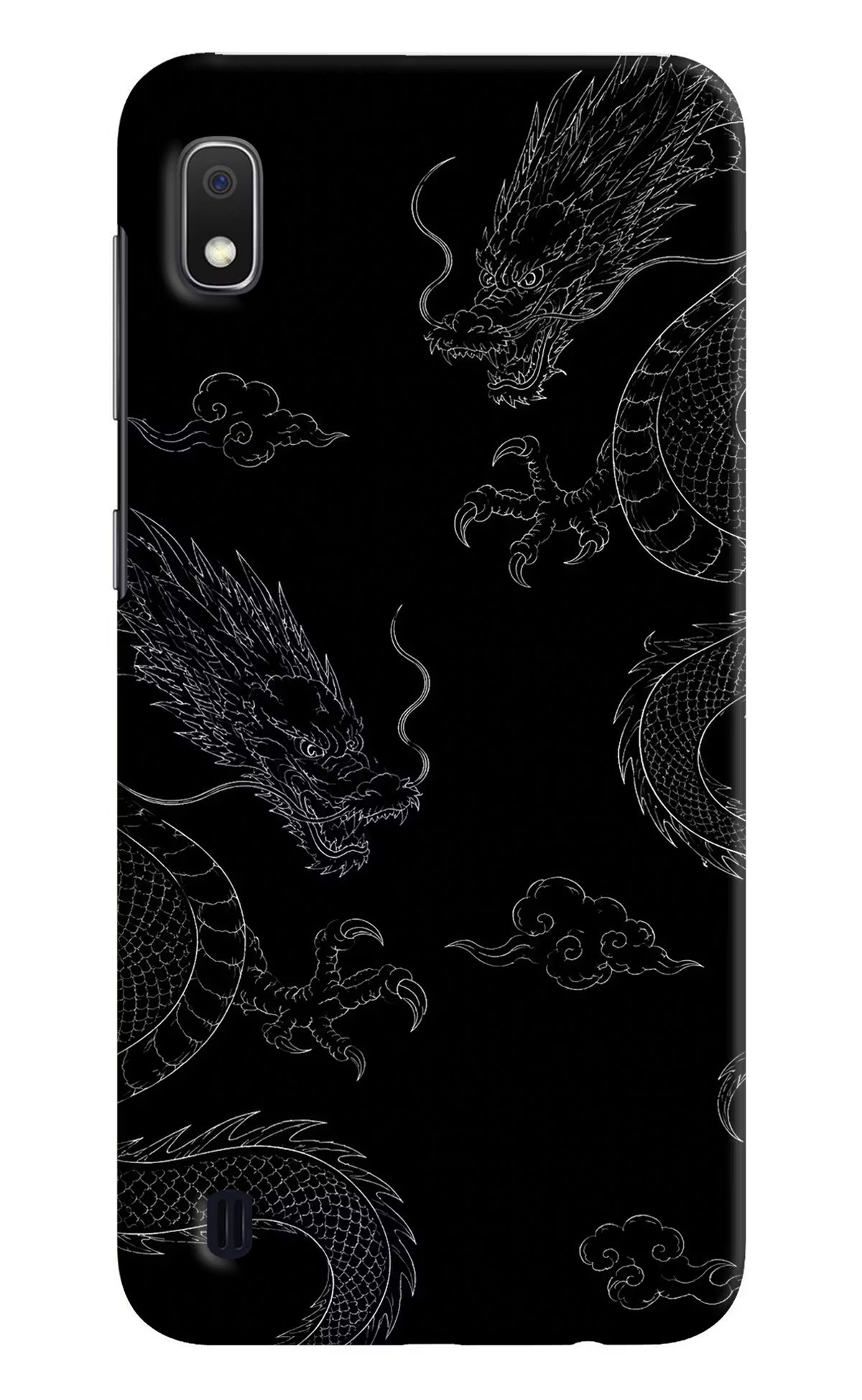 Twin Dragons Samsung A10 Hard Case Back Cover by Casekaro