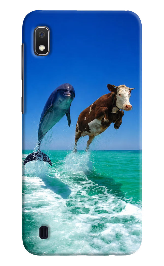 Dolphin vs Cow Samsung A10 Hard Case Back Cover by Casekaro