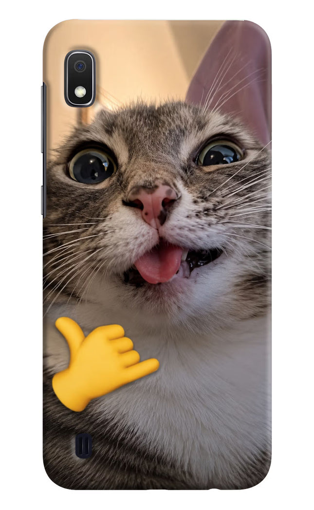 Silly Cat Call Samsung A10 Hard Case Back Cover by Casekaro