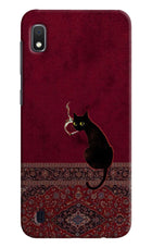 Midnight Cat Samsung A10 Hard Case Back Cover by Casekaro