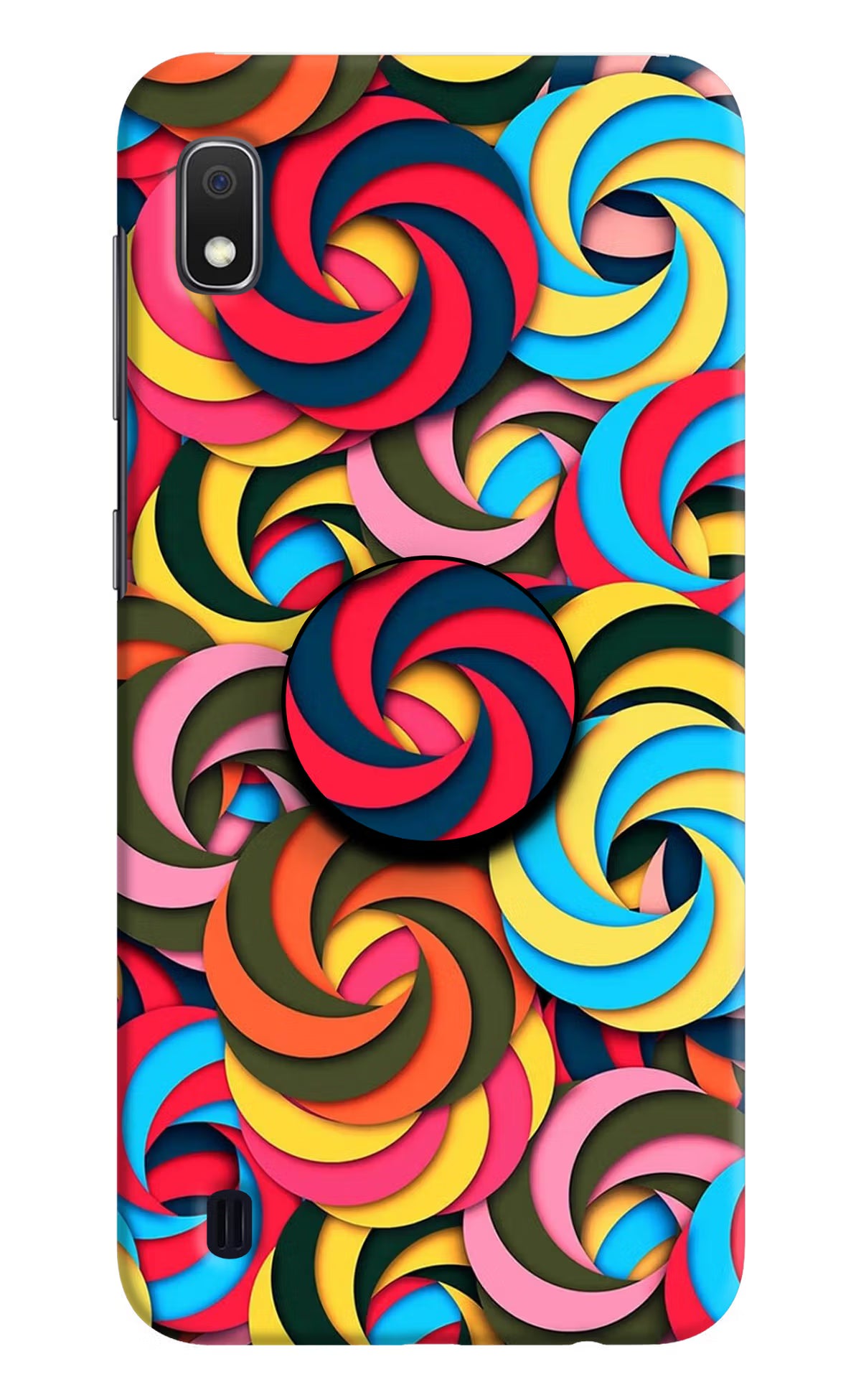 Spiral Pattern Samsung A10 Pop Case by Casekaro