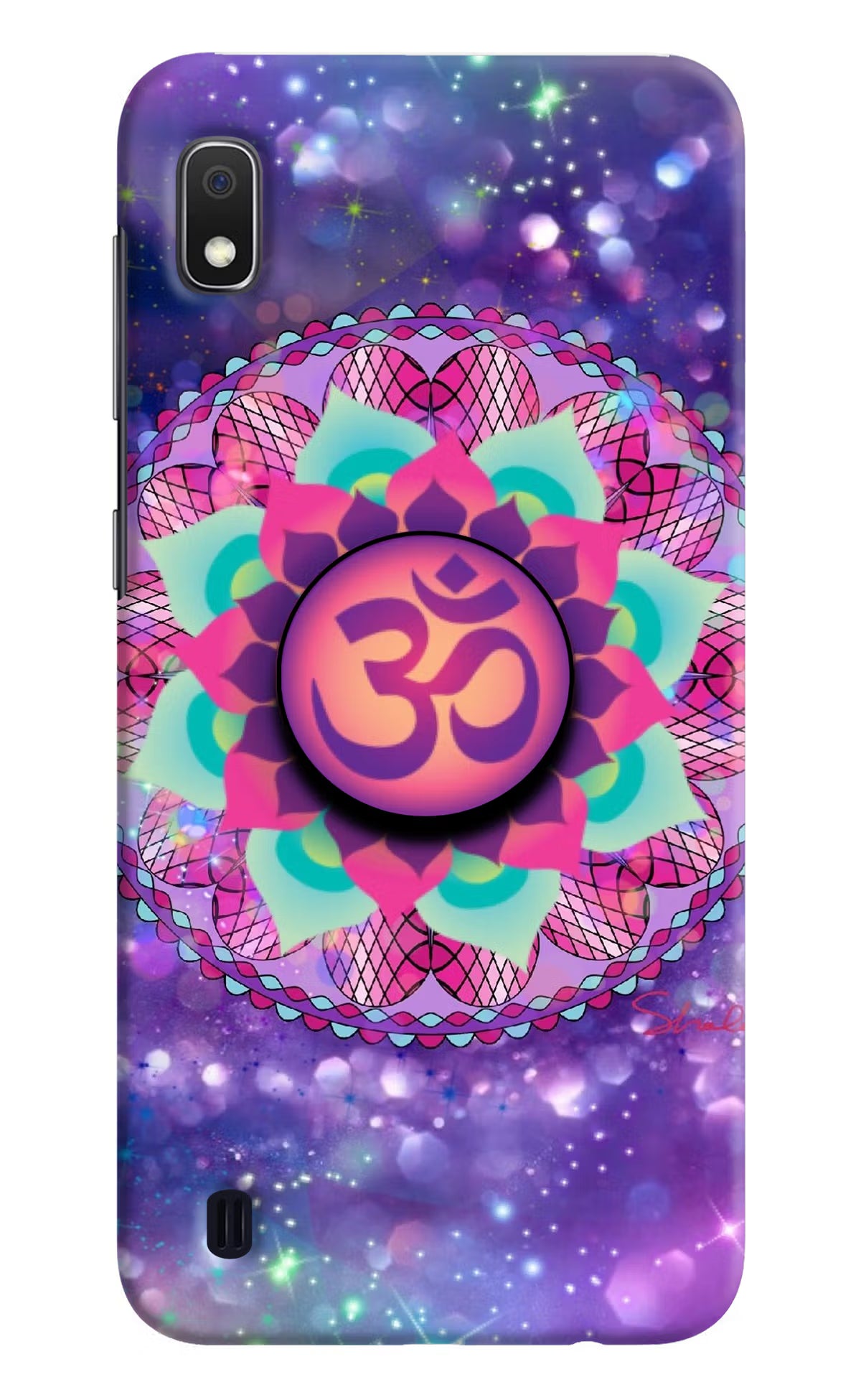 Om Purple Samsung A10 Pop Case by Casekaro