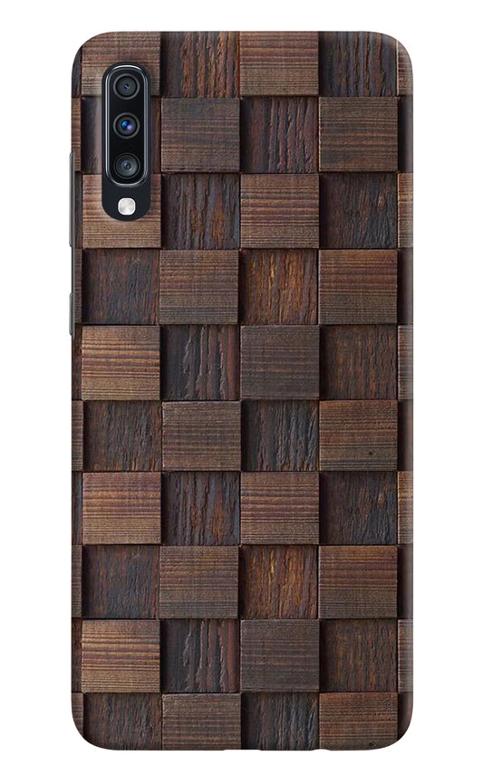 Wooden Cube Design Samsung A70 Hard Case Back Cover by Casekaro