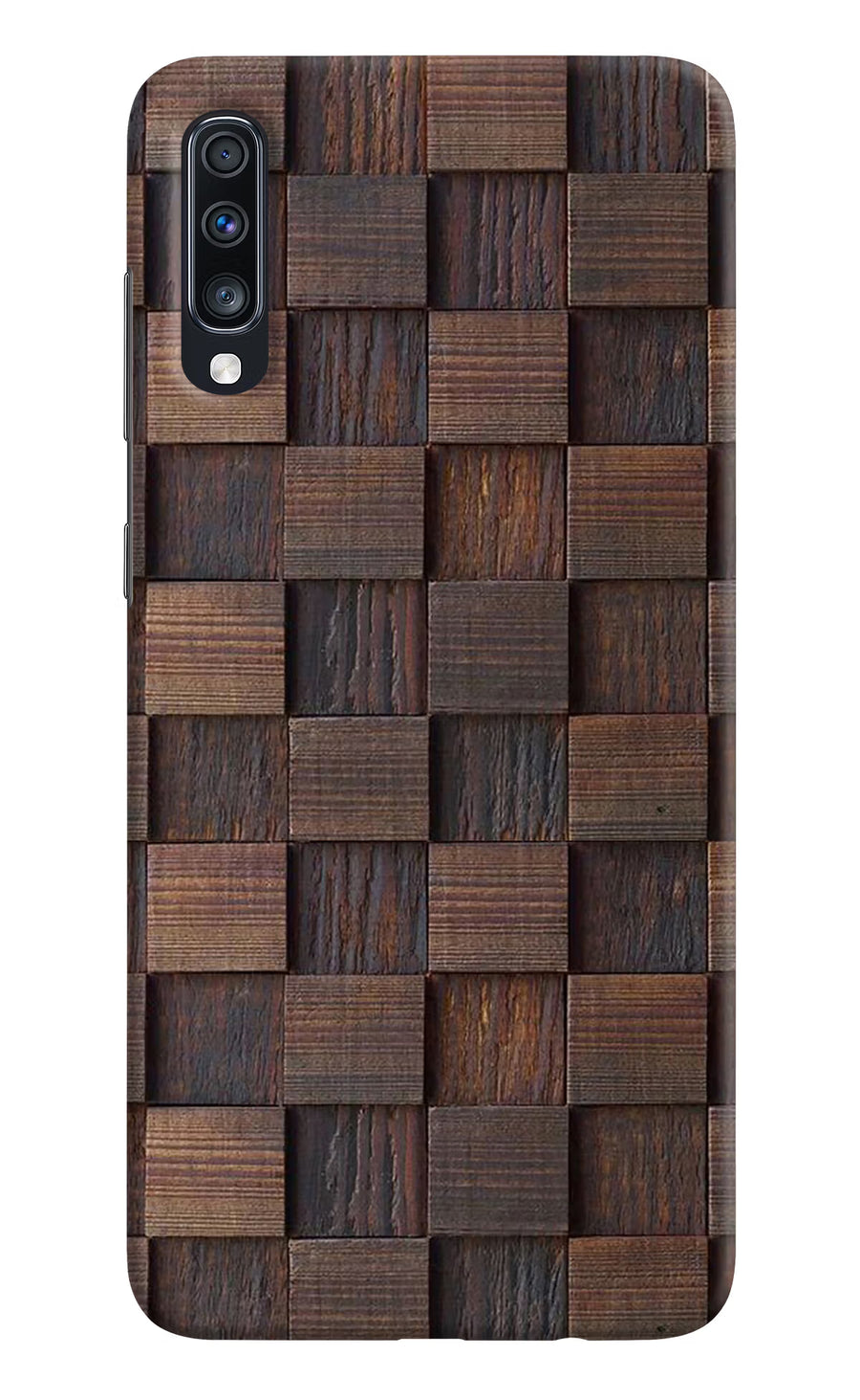 Wooden Cube Design Samsung A70 Back Cover, Hard case