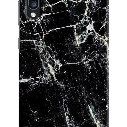 Black Marble Texture Samsung A70 Hard Case Back Cover by Casekaro