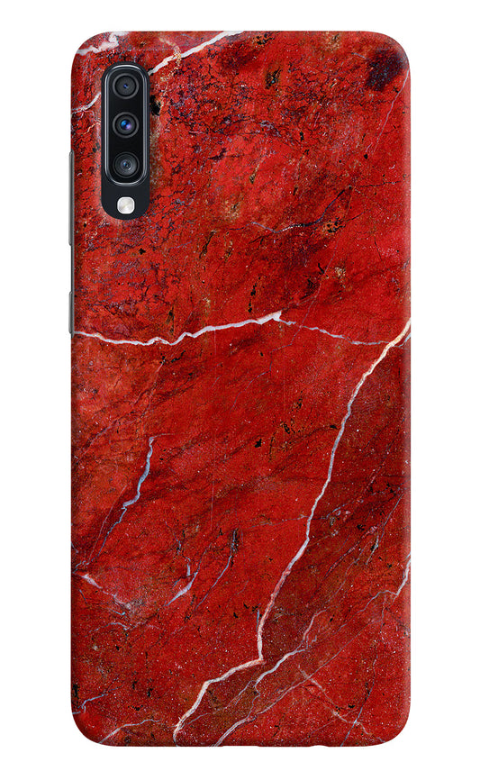 Red Marble Design Samsung A70 Hard Case Back Cover by Casekaro