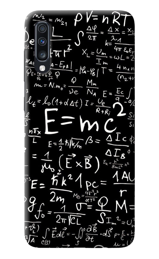 Physics Albert Einstein Formula Samsung A70 Back Cover