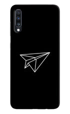 Paper Plane White Samsung A70 Hard Case Back Cover by Casekaro