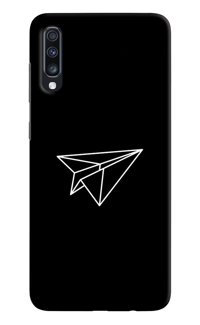Paper Plane White Samsung A70 Hard Case Back Cover by Casekaro
