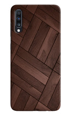 Wooden Texture Design Samsung A70 Hard Case Back Cover by Casekaro