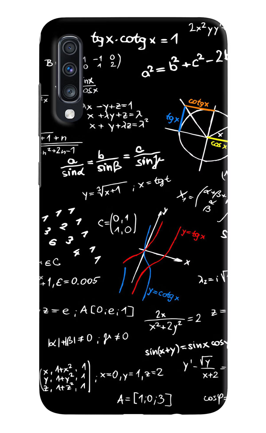 Mathematics Formula Samsung A70 Back Cover, Hard case