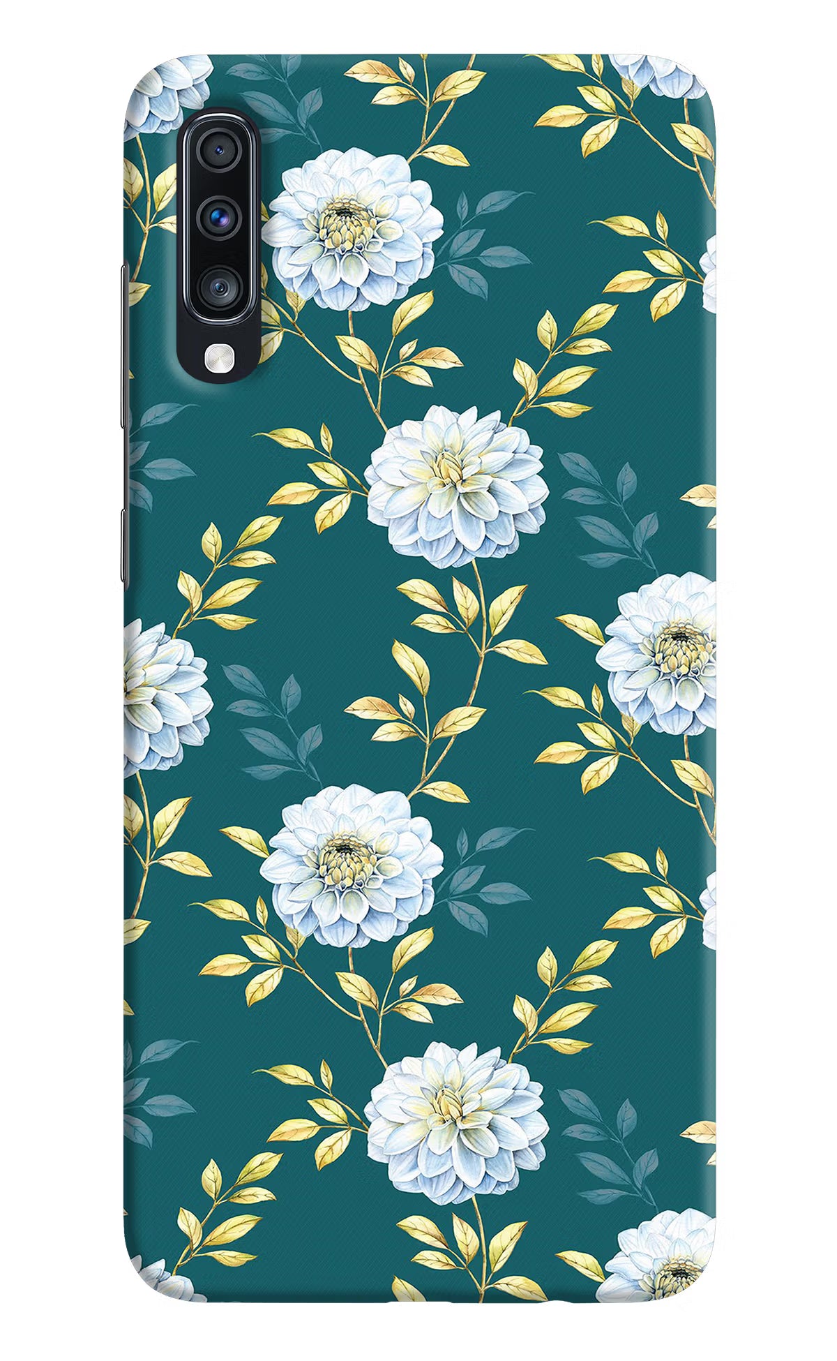 Flowers Samsung A70 Hard Case Back Cover by Casekaro