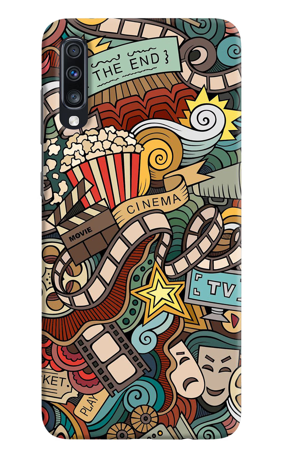 Cinema Abstract Samsung A70 Back Cover, Hard case