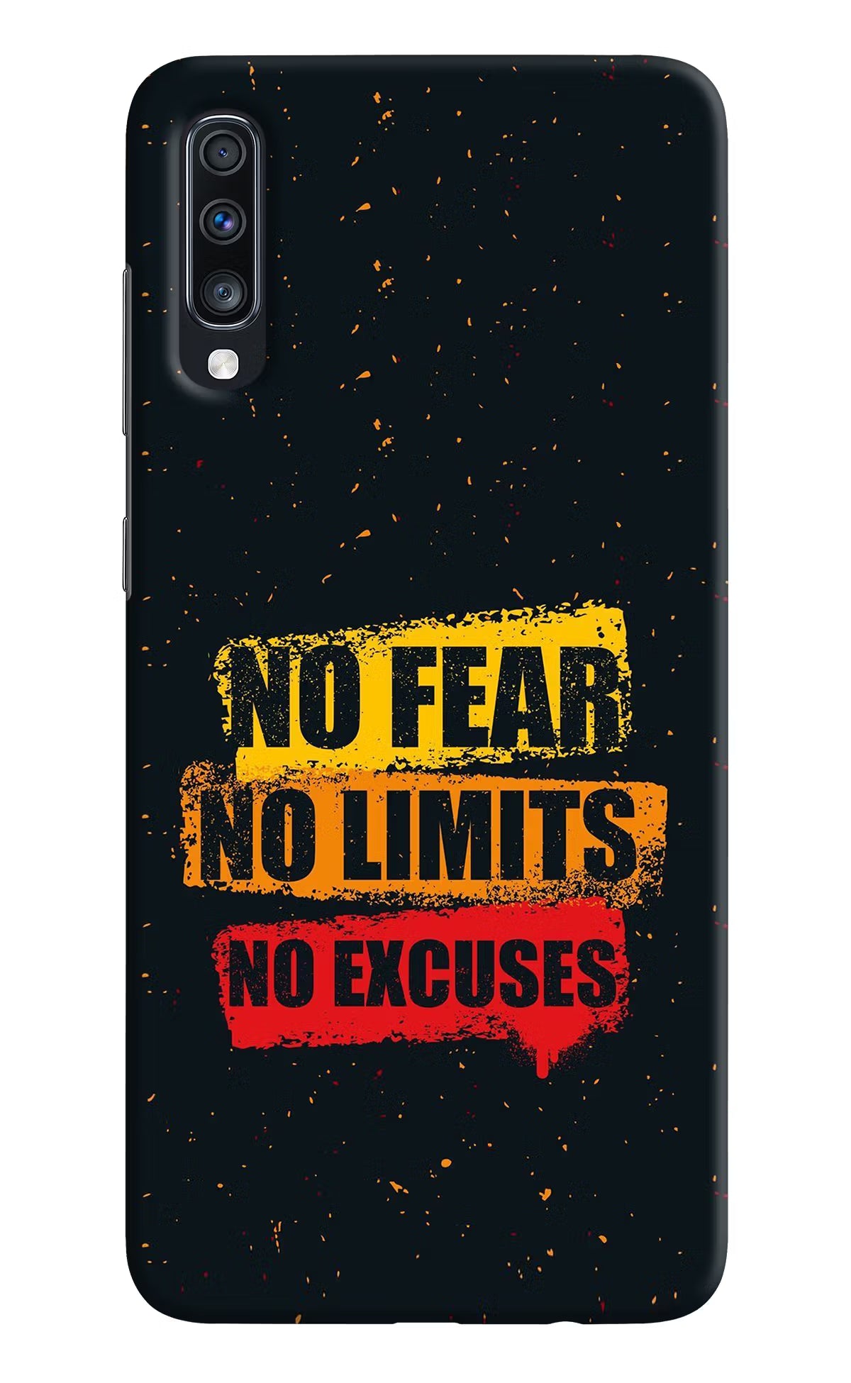 No Fear No Limits No Excuse Samsung A70 Hard Case Back Cover by Casekaro