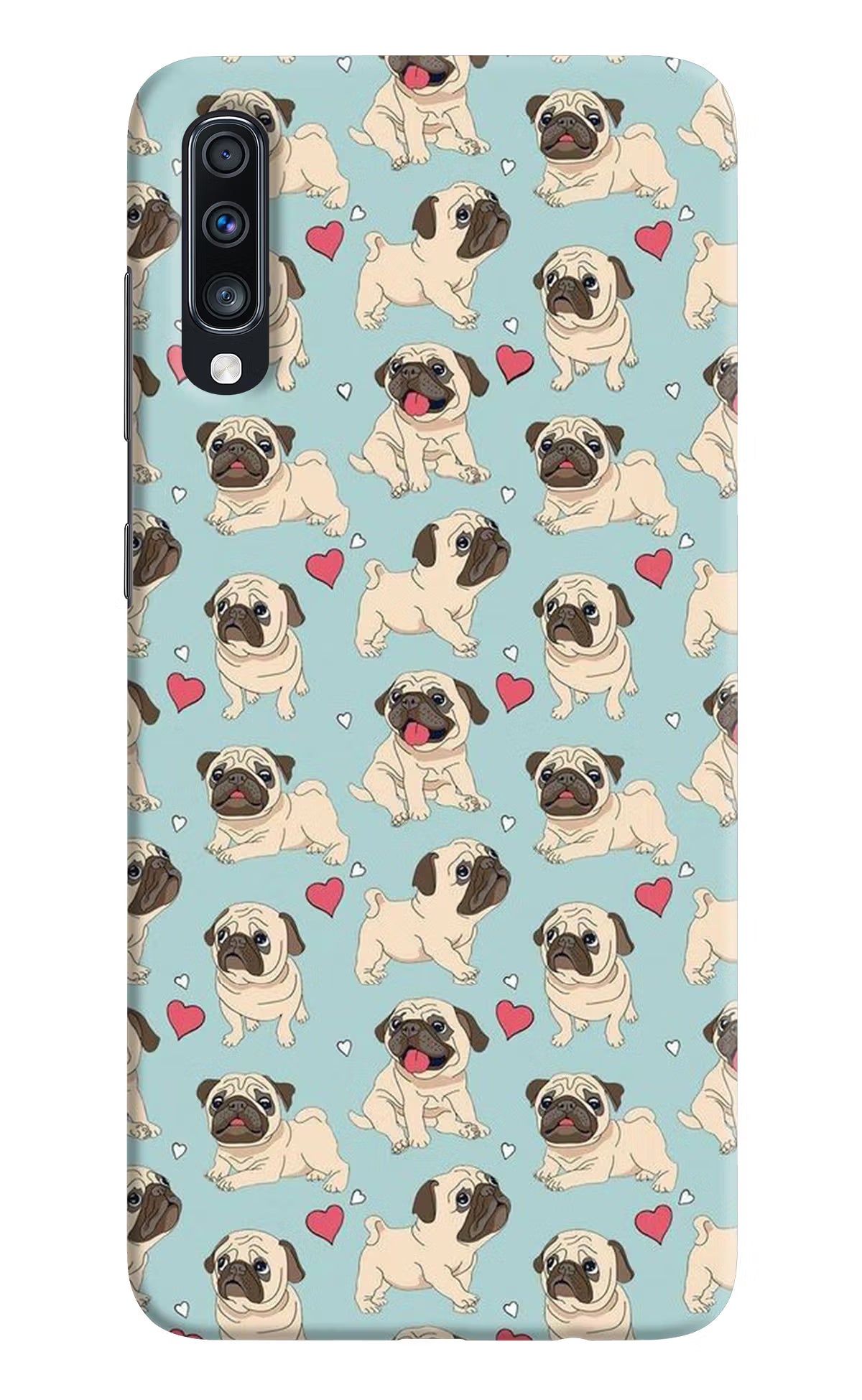 Pug Dog Samsung A70 Hard Case Back Cover by Casekaro