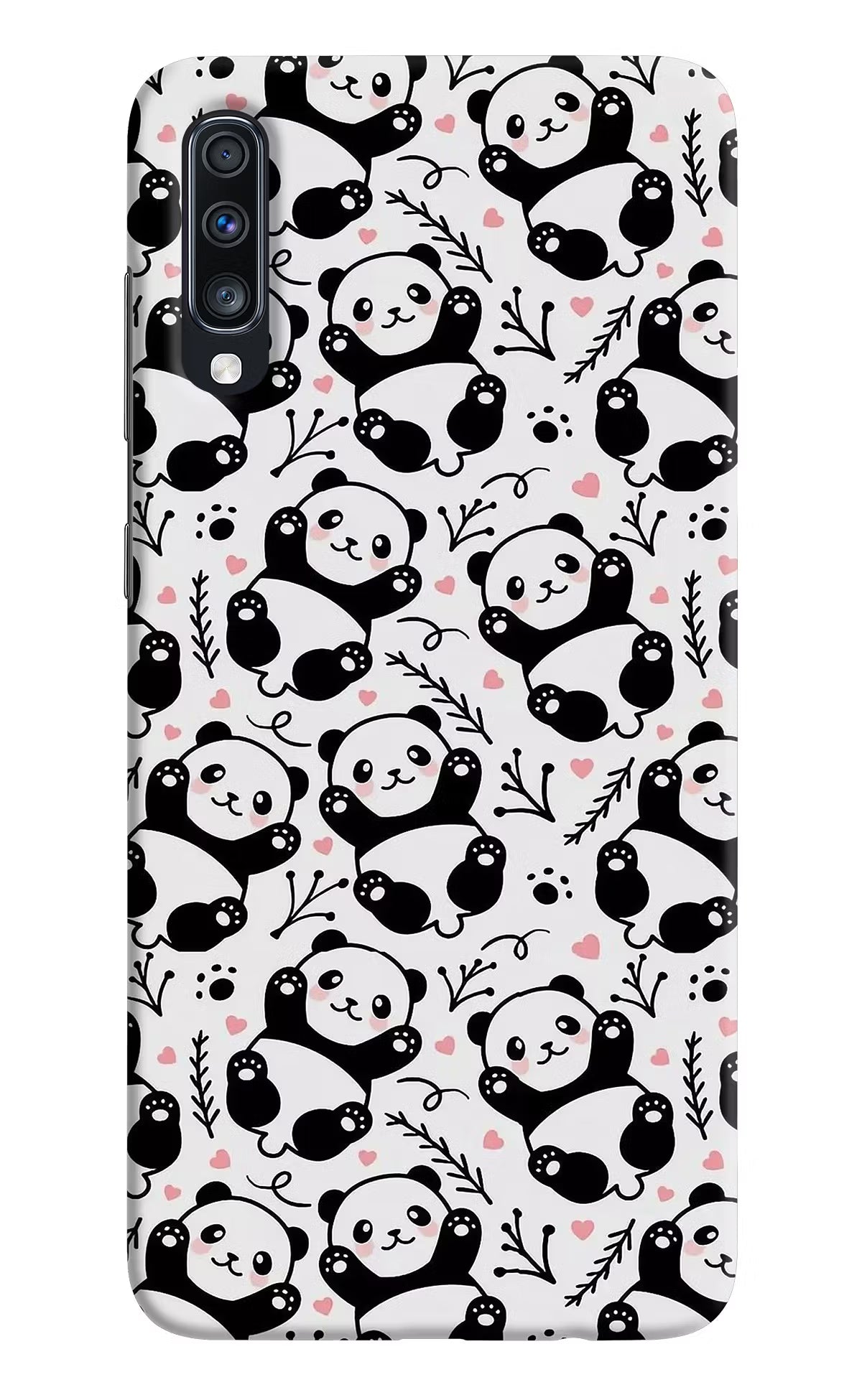 Cute Panda Samsung A70 Hard Case Back Cover by Casekaro