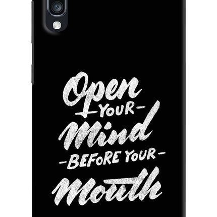 Open Your Mind Before Your Mouth Samsung A70 Hard Case Back Cover by Casekaro