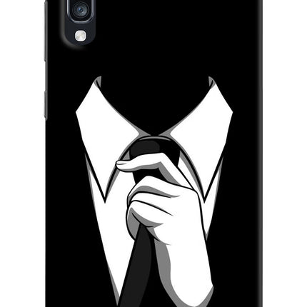 Black Tie Samsung A70 Hard Case Back Cover by Casekaro