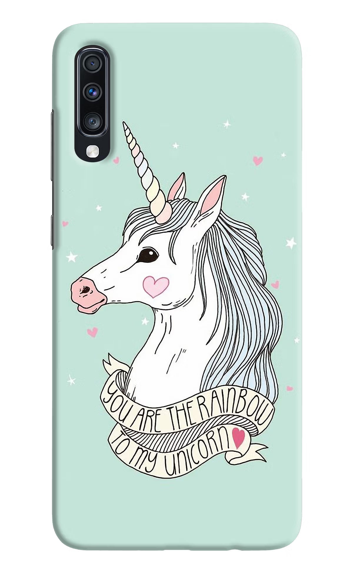 Unicorn Wallpaper Samsung A70 Hard Case Back Cover by Casekaro