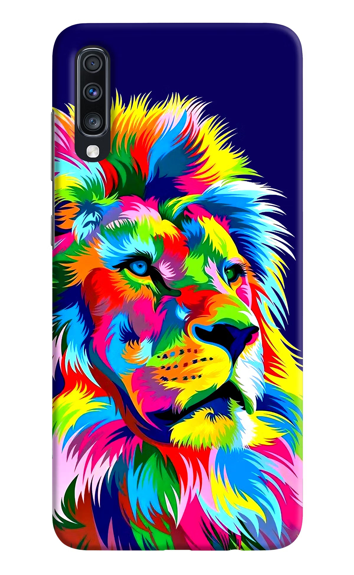 Vector Art Lion Samsung A70 Hard Case Back Cover by Casekaro