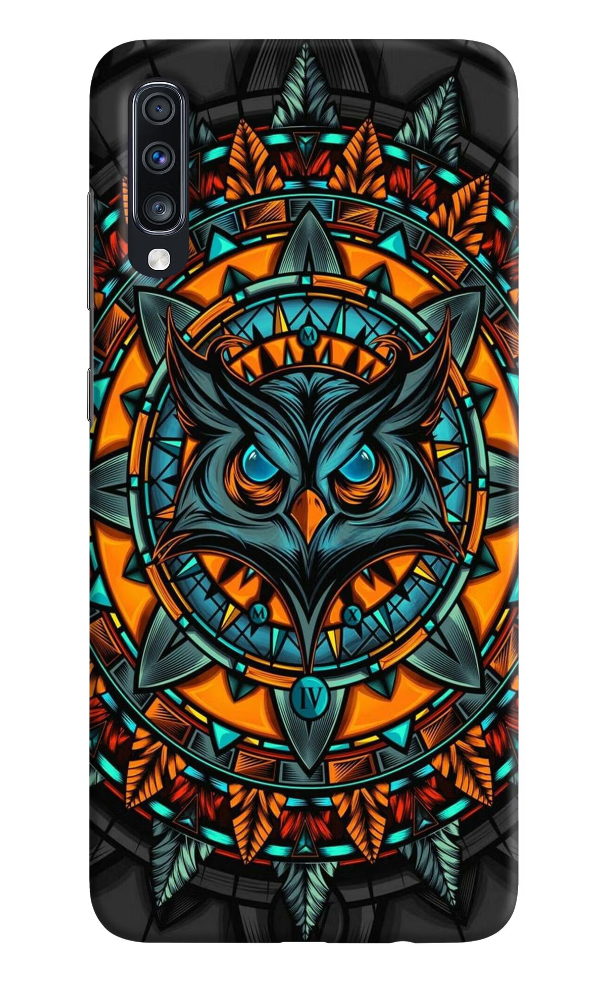 Angry Owl Art Samsung A70 Hard Case Back Cover by Casekaro