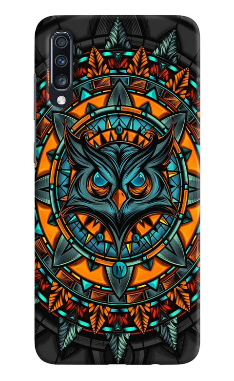 Angry Owl Art Samsung A70 Back Cover