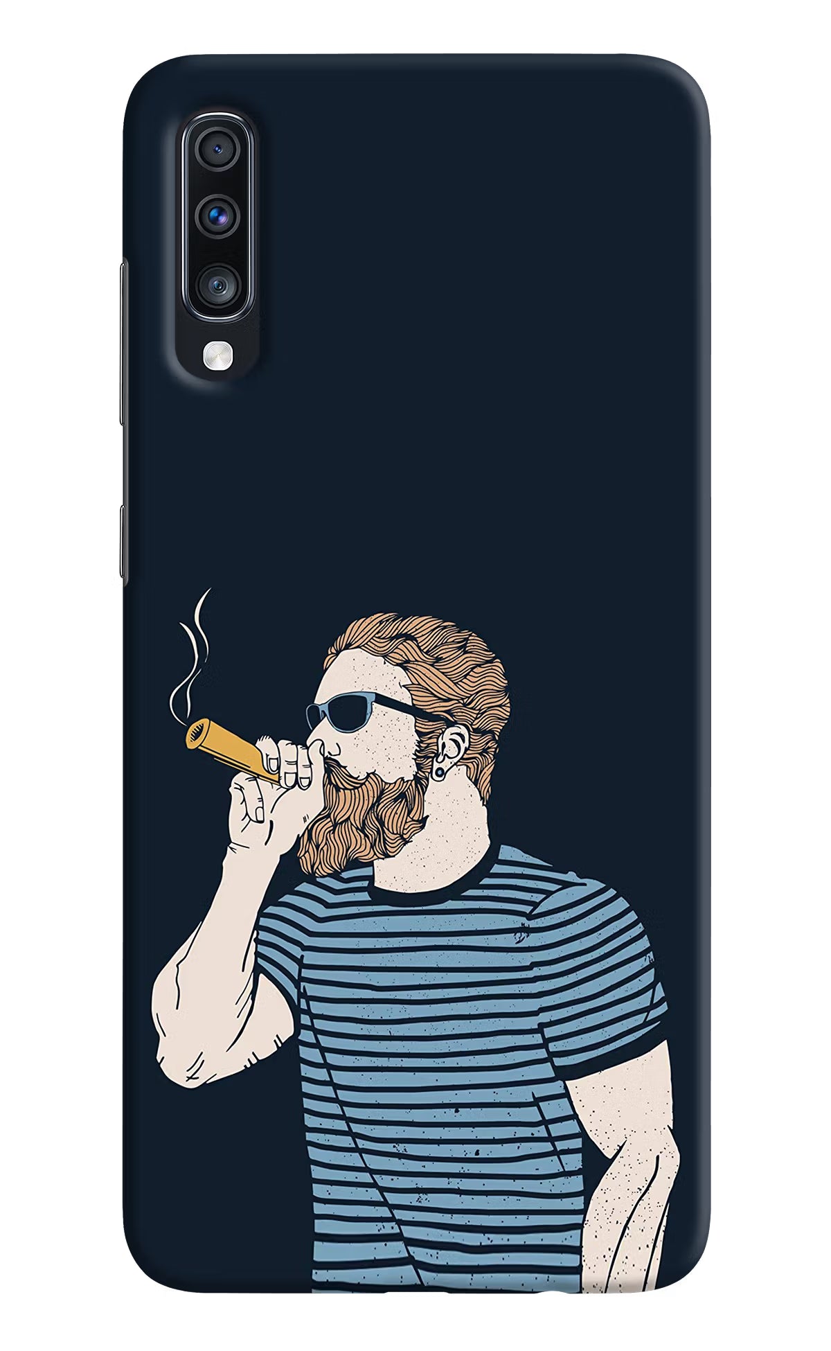 Smoking Samsung A70 Hard Case Back Cover by Casekaro