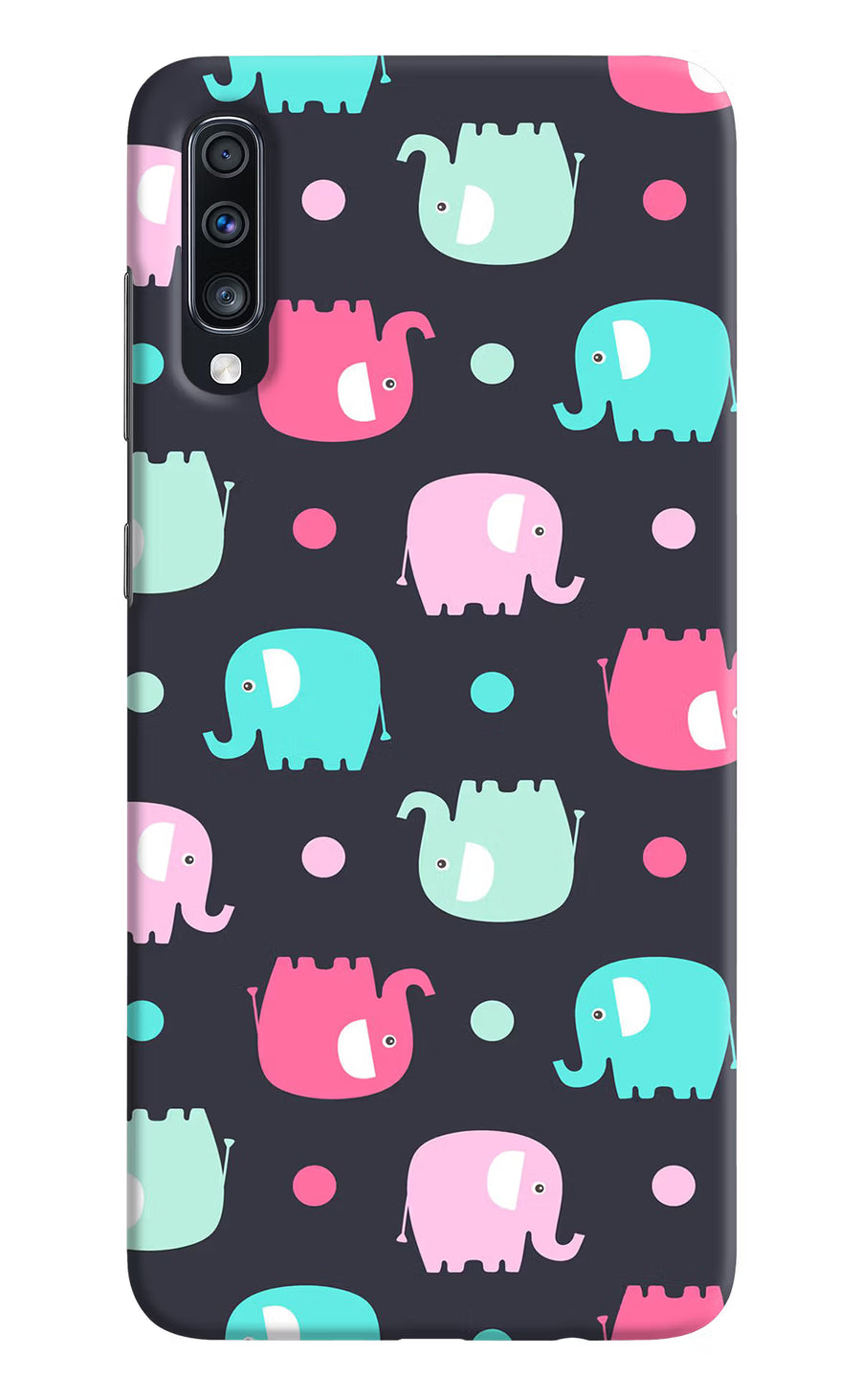 Elephants Samsung A70 Back Cover, Hard case