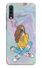 Selfie Girl Samsung A70 Hard Case Back Cover by Casekaro
