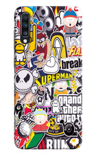Sticker Bomb Samsung A70 Hard Case Back Cover by Casekaro