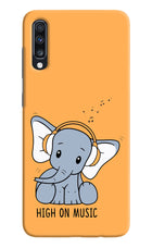 High On Music Samsung A70 Hard Case Back Cover by Casekaro