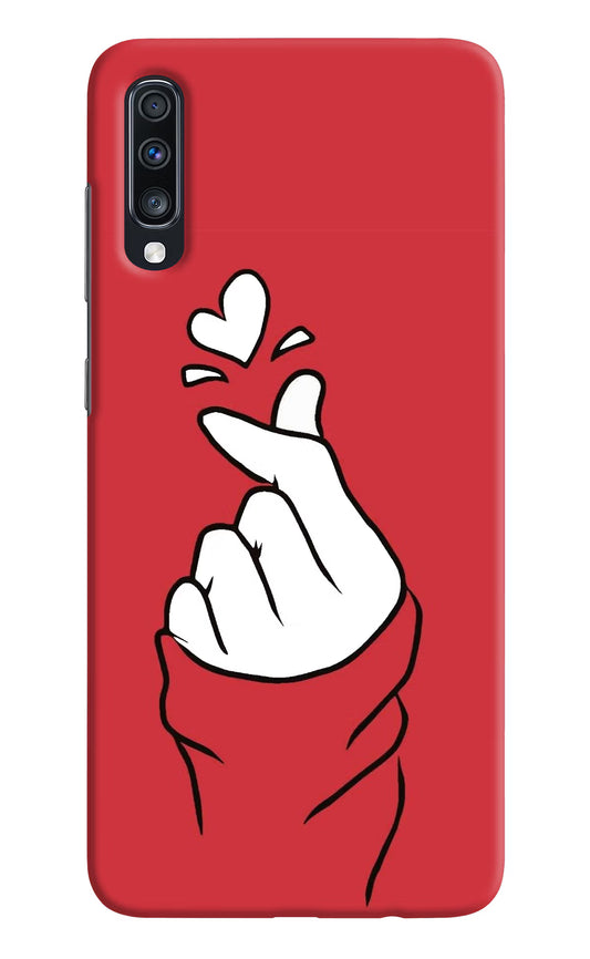 Korean Love Sign Samsung A70 Hard Case Back Cover by Casekaro