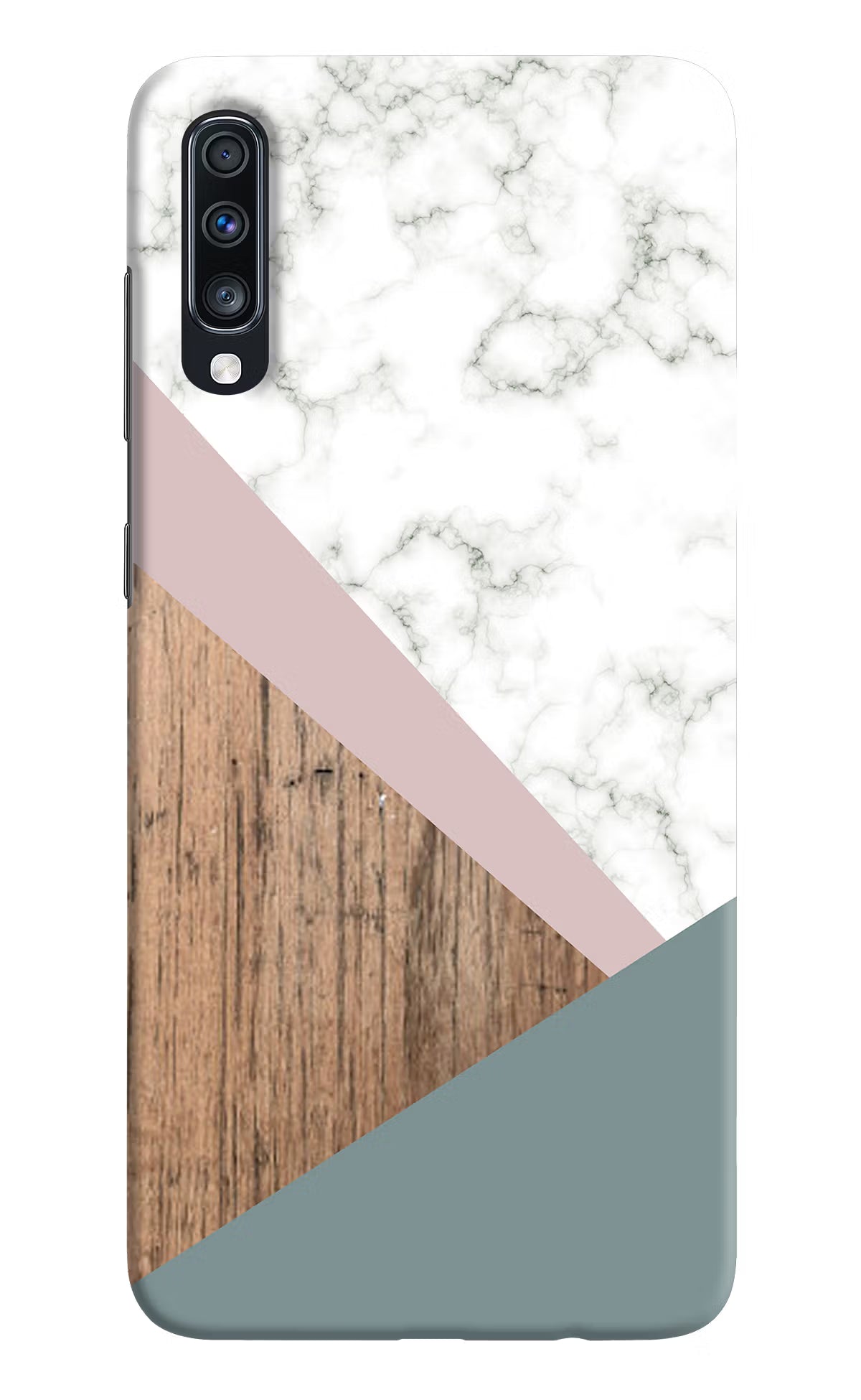Marble wood Abstract Samsung A70 Hard Case Back Cover by Casekaro
