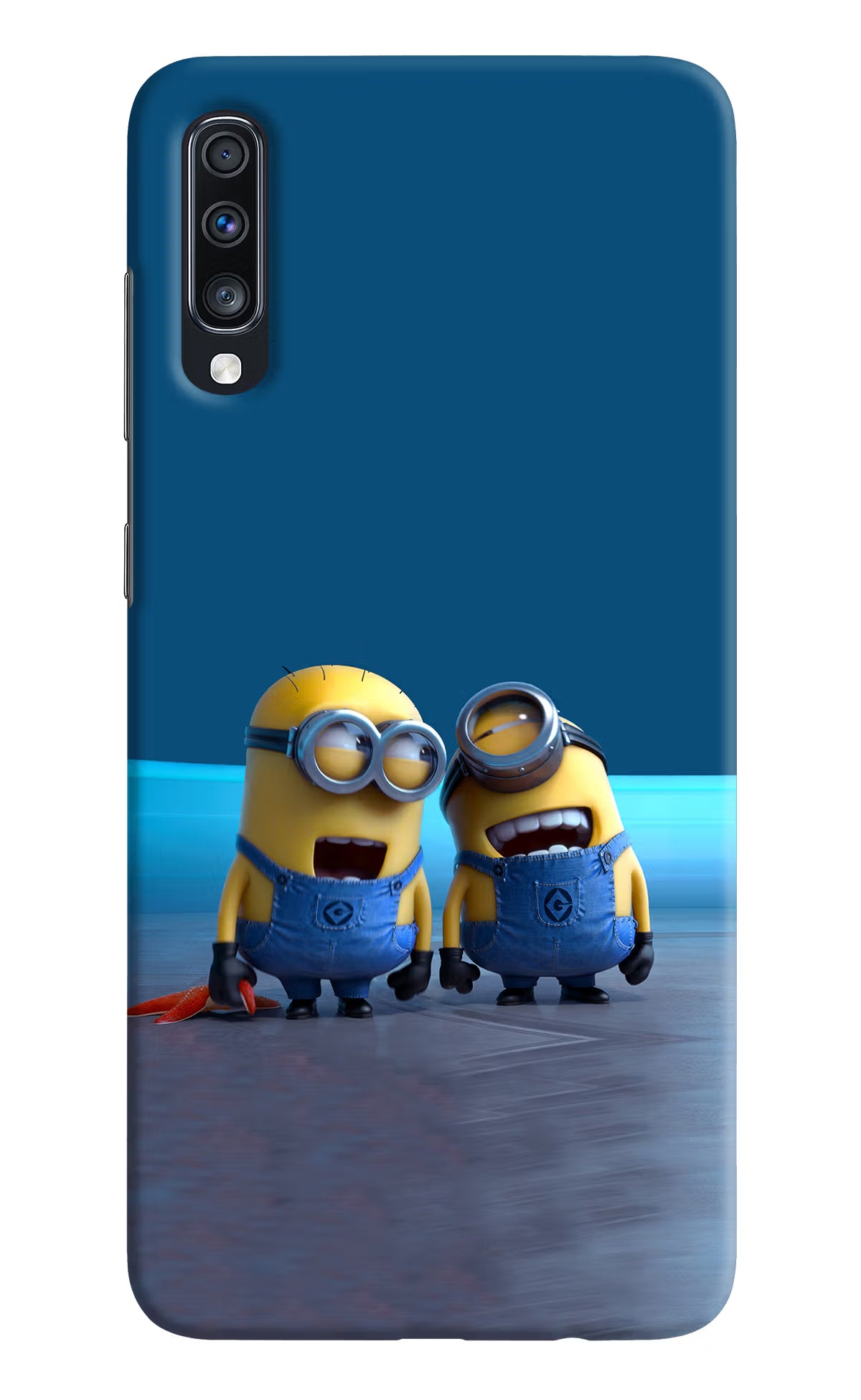 Minion Laughing Samsung A70 Hard Case Back Cover by Casekaro