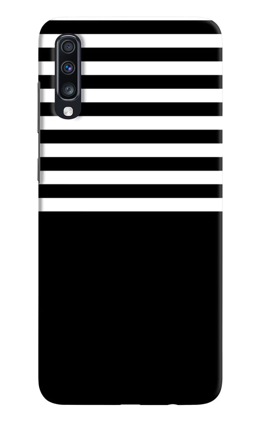 Black and White Print Samsung A70 Hard Case Back Cover by Casekaro