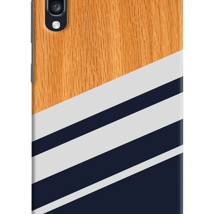 Blue and white wooden Samsung A70 Hard Case Back Cover by Casekaro