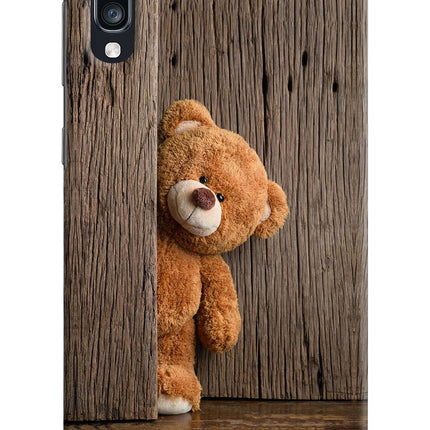 Teddy Wooden Samsung A70 Hard Case Back Cover by Casekaro